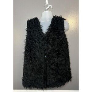 Wenxi Faux Fur Vest Womens Large Shaggy Long Sleeveless Boho Statement Outerwear